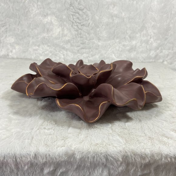 Glam Mauve/Gold Wall Flower Sculpture - Picture 3 of 5